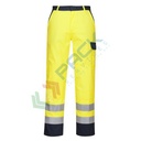 Pantaloni alta visibilità multinorma, in tessuto Bizflame Work HV (99% cotone + 1% fibra di carbonio) 330 gr, 6 ampie tasche, omologati CE + EN ISO 11612 + EN ISO 11611 + EN 1149 -5 + EN ISO 20471 Classe 2, colore giallo, tg. L