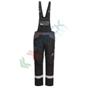 Salopette da lavoro ignifuga in tessuto Modaflame, 60% Modacrilico + 39% Cotone + 1% Fibra di carbonio, 280 gr, omologata EN ISO 11612 + EN ISO 11611 + EN 1149 + EN 13034, modello WX3, colore nero