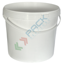 Secchio plastica (PP) conico, capacità 18 Lt, Mis. Ø 313 x 284 H mm, manico in plastica, sigillo di garanzia e chiusura a pressione (coperchio ESCLUSO)