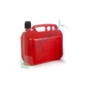 Tanica per benzina in plastica (HDPE), capacità 10 Litri, omologata ADR/ONU, controllo livello, tappo con beccuccio integrato