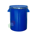 Fusto in plastica (HDPE) ad apertura totale, cilindrico, capacità 21,5 Lt, ADR/ONU per solidi, per piatti prementi