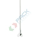 Agitatore a palette snodabili aperte, in acciaio rivestite in polipropilene (PP), larghezza 57 mm, per la miscelazione di prodotti da laboratorio