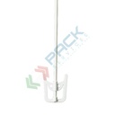 Agitatore a palette a "U", in acciaio rivestite in polipropilene (PP), Mis. 65 L x 78 H mm, per la miscelazione di prodotti da laboratorio