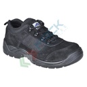 Scarpe antinfortunistiche da lavoro S1P, basse, serie STEELITE®, in pelle scamosciata, puntale in acciaio, colore nero (modello TROUPER)