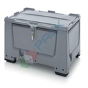 Cassa pallet in plastica (HDPE), 4 piedi, sistema di chiusura SA/SV, Mis. 1200 L x 800 P x 790 H mm, volume 535 Lt