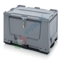 Cassa pallet in plastica (HDPE), 3 traverse, sistema di chiusura SA/SV, Mis. 1200 L x 800 P x 790 H mm, volume 535 Lt