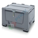 Cassa pallet in plastica (HDPE), 4 piedi, sistema di chiusura SA/SV, Mis. 1200 L x 1000 P x 790 H mm, volume 670 Lt