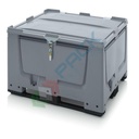 Cassa pallet in plastica (HDPE), 3 traverse, sistema di chiusura SA/SV, Mis. 1200 L x 1000 P x 790 H mm, volume 670 Lt