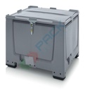 Cassa pallet in plastica (HDPE), 4 piedi, sistema di chiusura SA/SV, Mis. 1200 L x 1000 P x 1000 H mm, volume 900 Lt