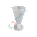Bicchiere conico in plastica (PP), graduato, capacità 250 ml, Mis. 164 H mm, per usi generali di laboratorio