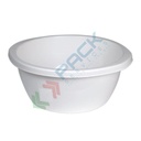 Vaschetta in plastica (PP) rotonda, capacità 10 Lt, Mis. Ø 350 L x 160 H mm, per laboratorio