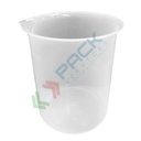 Becher in plastica (PP) graduato, capacità 3000 ml, Mis. Ø 158 x 201 H mm, forma bassa, per usi generali di laboratorio