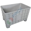 Cassa pallet in plastica (HDPE) 4 piedi, Mis. 1000 L x 635 P x 645 H mm, portata unitaria 180 Kg, volume 300 Lt
