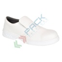 Scarpe antinfortunistiche da lavoro O2, basse, in microfibra, senza puntale, sagoma slip-on, colore bianco