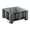 Cassa pallet in plastica (HDPE) 4 piedi, Mis. 1130 L x 1130 P x 580 H mm, portata 300 Kg, volume 400 Lt