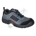 Scarpe antinfortunistiche da lavoro S1P, basse, serie STEELITE®, in pelle scamosciata, puntale in acciaio, colore grigio/nero (modello Trekker)