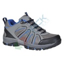 Scarpe antinfortunistiche da lavoro, basse, in PU/rete, puntale anti urto cucito in pelle, colore grigio (modello Nebraska)