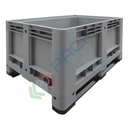 Cassa pallet in plastica (HDPE) 2 traverse, Mis. 1200 L x 800 P x 600 H mm, portata 250 Kg, volume 350 Lt