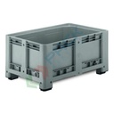 Cassa pallet in plastica (HDPE) 4 piedi, Mis. 1200 L x 800 P x 600 H mm, portata 250 Kg, volume 350 Lt