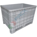 Cassa pallet in plastica (HDPE) 2 traverse, Mis. 1200 L x 800 P x 800 H mm, portata 250 Kg, volume 530 Lt