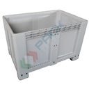 Cassa pallet in plastica (HDPE) 4 piedi, Mis. 1200 L x 800 P x 800 H mm, portata 400 Kg, volume 525 Lt