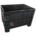 Cassa pallet in plastica (HDPE riciclato) 4 piedi, Mis. 1200 L x 800 P x 800 H mm, portata 250 Kg, volume 530 Lt