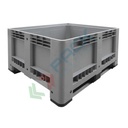 Cassa pallet in plastica (HDPE) 2 traverse, Mis. 1200 L x 1000 P x 580 H mm, portata 320 Kg, volume 400 Lt