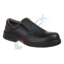 Scarpe antinfortunistiche da lavoro S2, basse, in microfibra, sagoma slip-on, puntale in acciaio, colore nero