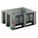 Cassa pallet in plastica (HDPE) 3 traverse, Mis. 1200 L x 1000 P x 580 H mm, portata 310 Kg, volume 650 Lt