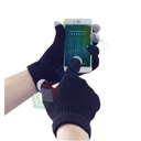Guanti da lavoro 100% maglia in acrilico Touchscreen, polsino in maglia per comfort e calore, calibro 10, colore blu navy