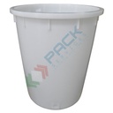 Bidone industriale in plastica (HDPE) 150 Lt, sovrapponibile e inseribile, Mis. Ø 565 x 700 H mm, colore neutro (coperchio escluso)