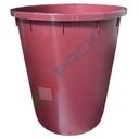 Bidone industriale in plastica (HDPE) 150 Lt, sovrapponibile e inseribile, Mis. Ø 565 x 700 H mm, colore vinaccia (coperchio escluso)