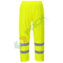 Pantaloni alta visibilità antipioggia, 100% Poliestere rivestito PU, 200 gr, impermeabili,leggeri e pratici, senza tasche, omologati CE + EN 343 + EN ISO 20471 Classe 1, colore giallo, tg. 3XL