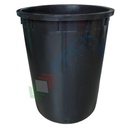 Bidone industriale in plastica (HDPE) 200 Lt, sovrapponibile e inseribile, Mis. Ø 615 x 800 H mm, colore nero (coperchio escluso)