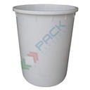 Bidone industriale in plastica (HDPE) 300 Lt, sovrapponibile e inseribile, Mis. Ø 695 x 875 H mm, colore neutro (coperchio escluso)