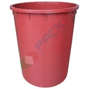Bidone industriale in plastica (HDPE) 300 Lt, sovrapponibile e inseribile, Mis. Ø 695 x 875 H mm, colore vinaccia (coperchio escluso)