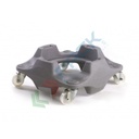Carrello in plastica ideale per bidoni industriali da 75 e 100 Lt