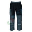 Pantalone da lavoro tessuto Kingsmill 65% Poliestere + 35% Cotone, 245 gr, modello Granite, durevole con eccellente ritenzione di colore, colore grigio/nero