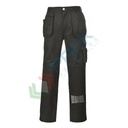 Pantalone da lavoro multitasche, tessuto Kingsmill 65% Poliestere + 35% Cotone, 300 gr, modello Slate Holster, eccezionale resistenza allabrasione, vestibilità regular, colore nero