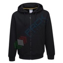 Felpa da lavoro, con cappuccio, modello Nickel, 50% poliestere + 50% cotone, 350 gr, chiusura con zip, colore nero