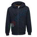 Felpa da lavoro, con cappuccio, modello Nickel, 50% poliestere + 50% cotone, 350 gr, chiusura con zip, colore blu navy