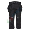 Pantalone da lavoro 3/4, tessuto Kingsmill Stretch 65% poliestere + 35% cotone, 230 gr, modello Holster KX3, contemporanei in tessuto ripstop, colore nero