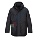 Giacca da lavoro imbottita antipioggia, 100% poliestere, omologata EN 343, modello KX3, elegante, funzionale e resistente con inserto riflettente, colore nero