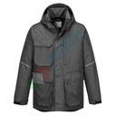 Giacca da lavoro imbottita antipioggia, 100% poliestere, omologata EN 343, modello KX3, elegante, funzionale e resistente con inserto riflettente, colore grigio