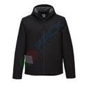 Giacca da lavoro Softshell 3 strati, 92% poliestere + 8% elastan laminato in Pile Micro Polar, modello KX3, traspirante, impermeabile ed antivento, cappuccio ergonomico, colore nero
