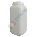 Barattolo in plastica (HDPE), quadrato, capacità 11000 ml, chiusura a vite con sigillo di garanzia e sottotappo (tappo incluso)