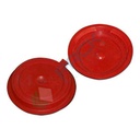 Capsula 2" in plastica, colore rosso