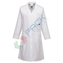 Camice da lavoro, modello standard, per laboratorio, da donna, 3 tasche, 65% poliestere + 35% cotone, 210 gr, chiusura bottoni, colore bianco