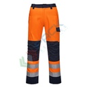 Pantaloni alta visibilità multinorma, in tessuto Modaflame Work HVO (61% modacrilico + 18% viscosa + 15% poliestere + 5% aramide + 1% fibra di carbonio), 300 gr, omologati CE + EN ISO 11612 + EN ISO 11611 + EN 1149 -5 + IEC 61482-2 + EN 13034 + EN ISO 204