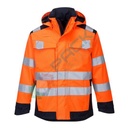 Giacca alta visibilità ignifuga e antipioggia in tessuto Modaflame Rain+ HV multi norma protezione arco elettrico, realizzata con tessuti e finiture di alta qualità, omologata EN ISO 20471 + EN 13034 + EN 343 + EN 1149 + EN ISO 11612 + EN ISO 11611 + IEC